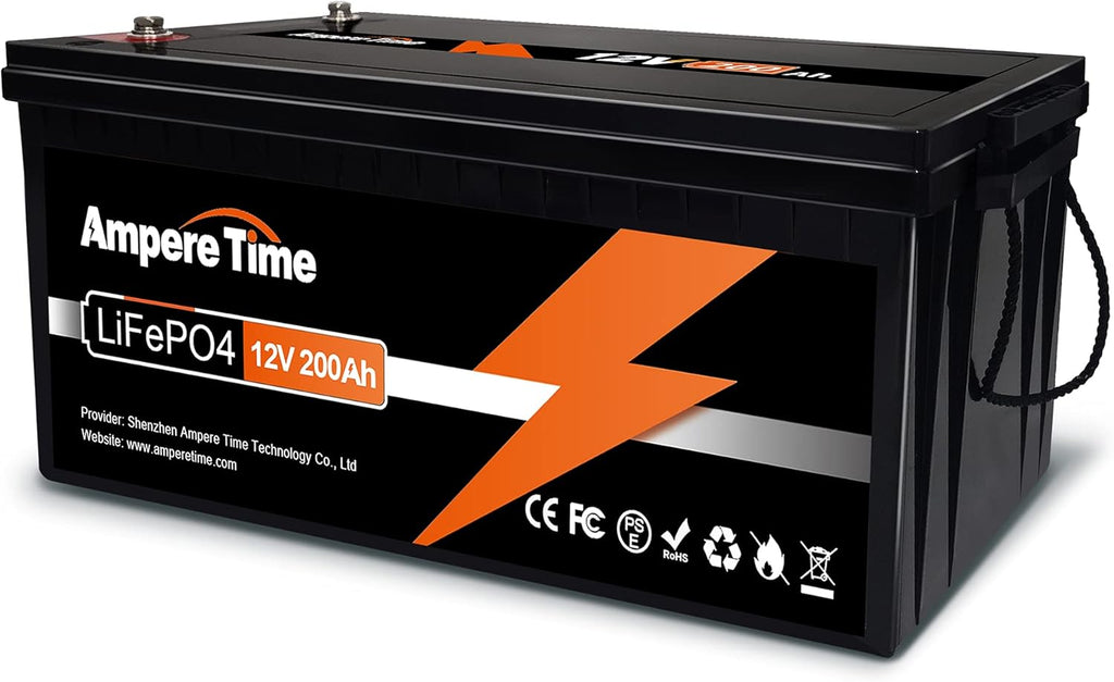 Ampere Time 12V 200Ah Plus LiFePO4 Battery with 200A BMS N84511