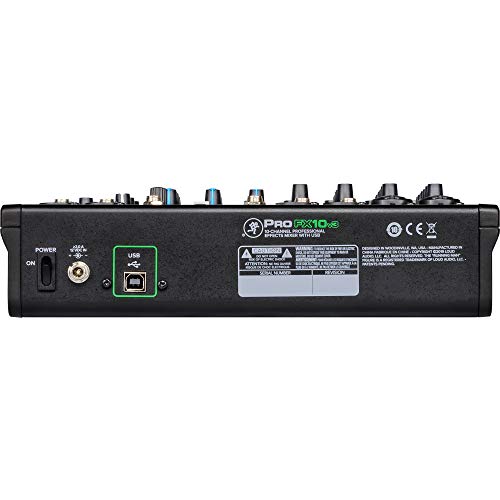 Mackie ProFX10 Go 10-channel Battery-powered Mixer with USB and Effects V810787
