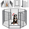 Mr Ironstone Dog Playpen 40" Height 8 Panels Portable Foldable Indoor Outdoor Pet Fence D44635