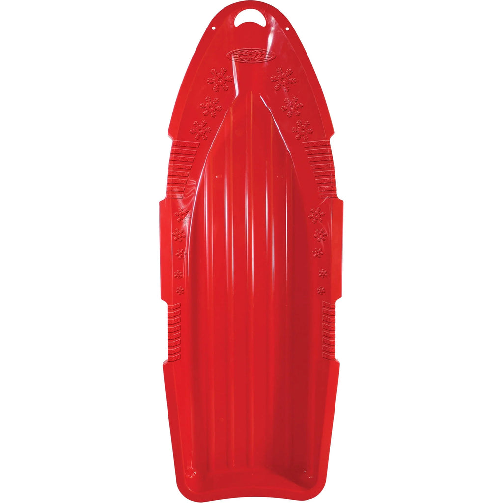 ESP 48 Sno Cruiser Toboggan 鈥?Two-Rider Sled 鈥?Tough Polyresin, Diamond-Polished Bottom 鈥?Red