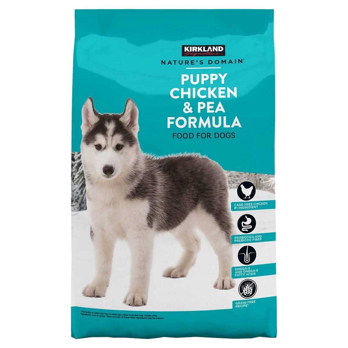 Kirkland Signature Nature’s Domain Puppy Formula Chicken & Pea Dog Food, 20 lb T49872