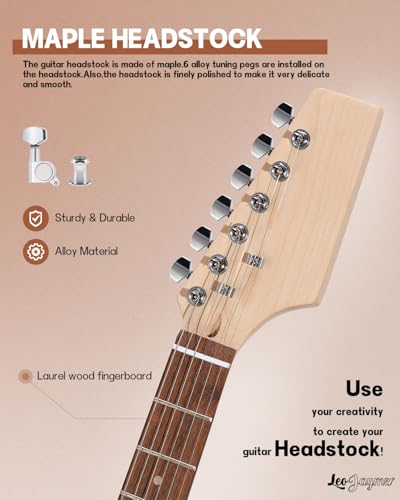 Leo Jaymz DIY Single Cut Electric Guitar Kit Mahogany Rosewood B148