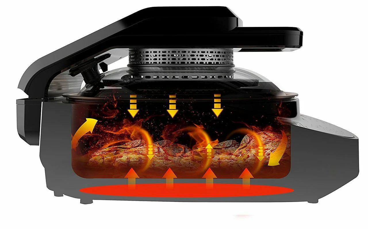 AirGO 5-in-1 Cooking System AP360 Crepe Maker, Air Fryer, Indoor Grill T61944
