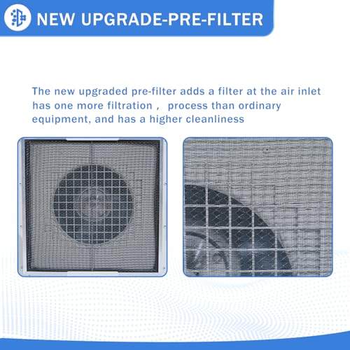 HEPA H14 Laminar Flow Hood with Fan Filter Unit, 22.6"x22.6" 110V, ISO Class 5 L625019