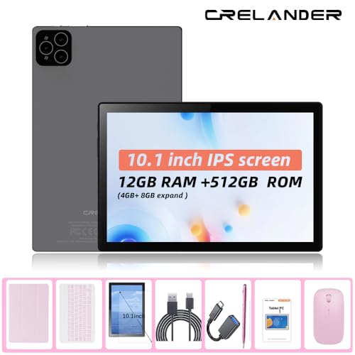 10.1 Inch Android 13 Tablet 4G LTE with SIM Card Slot, 12GB+512GB, Pink S843541