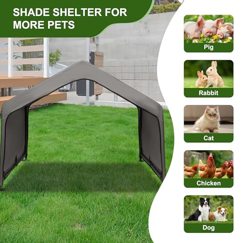 Summertrail Extra Large Dog House Outdoor Tent with Breathable Mesh Windows, Gray U95297
