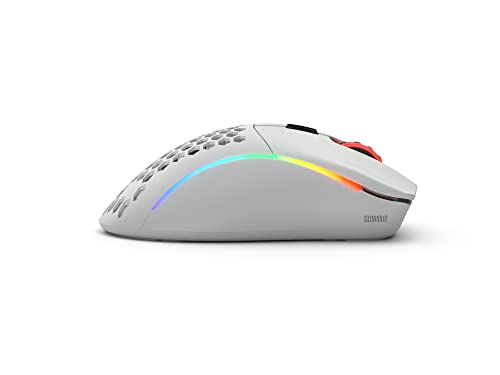 Glorious Gaming Model D 2 Wireless Ergonomic Mouse, 66g, White V612