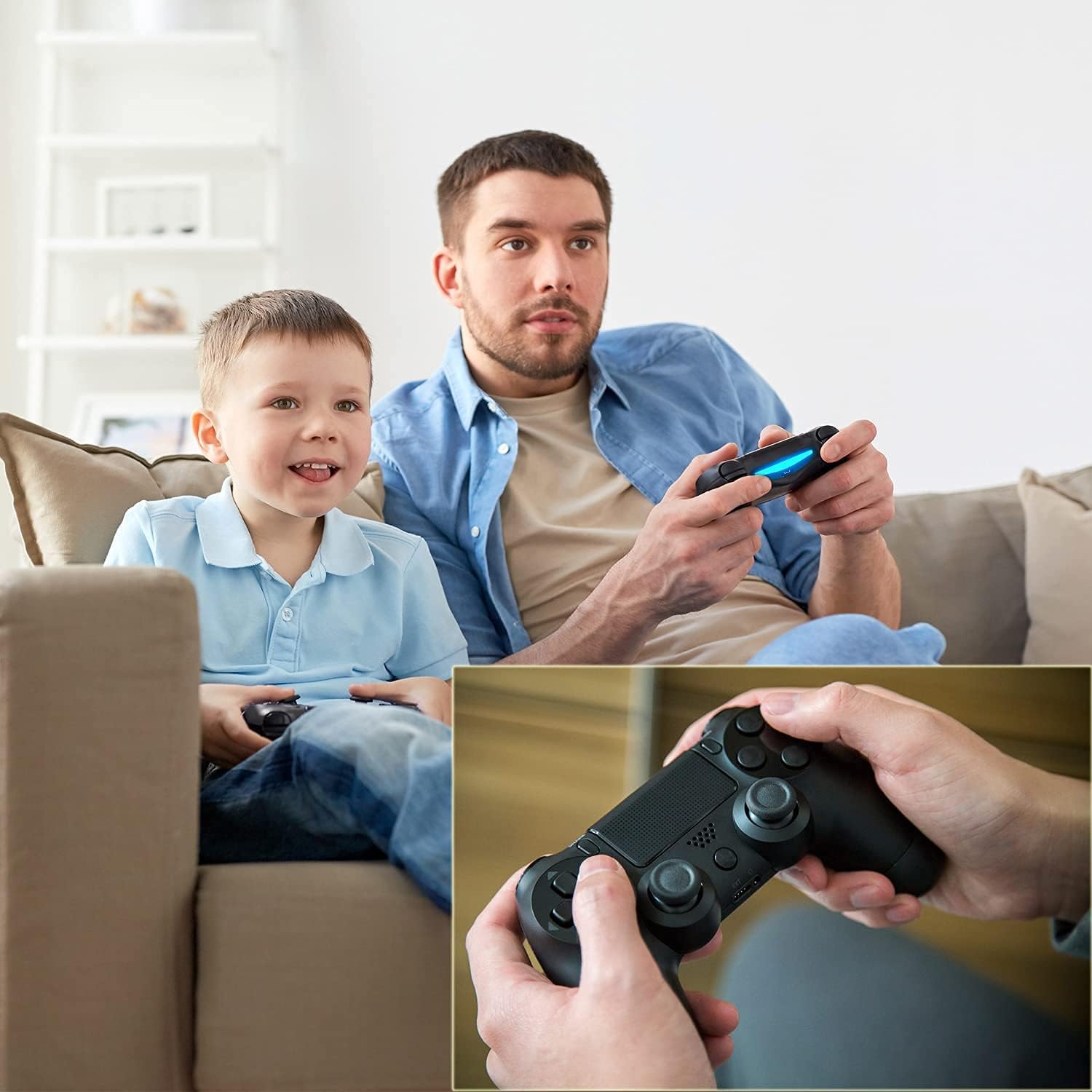 2 Pack Wireless Controller for PS4, Bluetooth Gamepad with 6-Axis Gyro P3937
