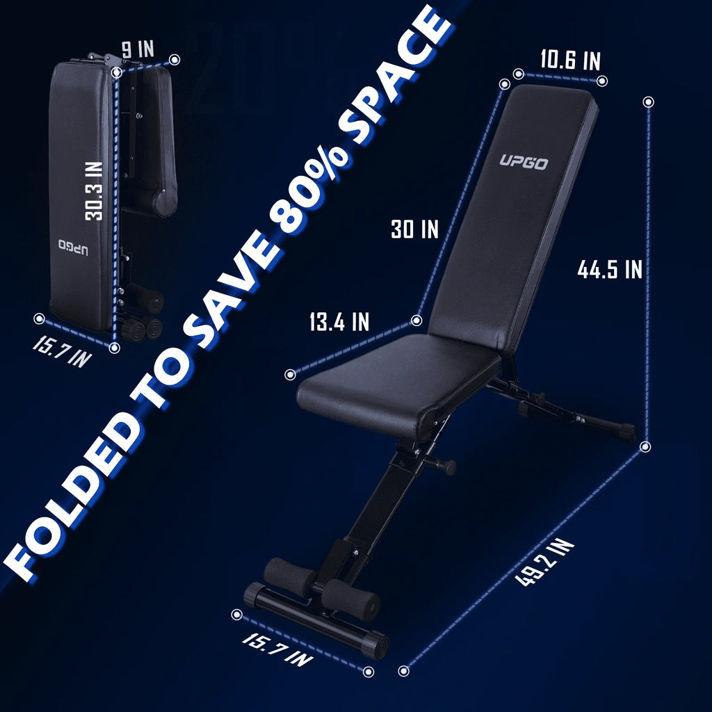 UPGO Adjustable Weight Bench 660lbs Foldable Workout Bench for Home E708