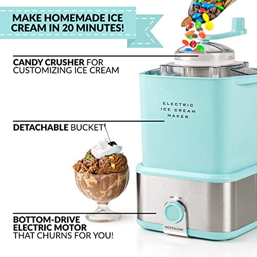 Nostalgia 2-Quart Electric Ice Cream Maker, Stainless Steel H3717