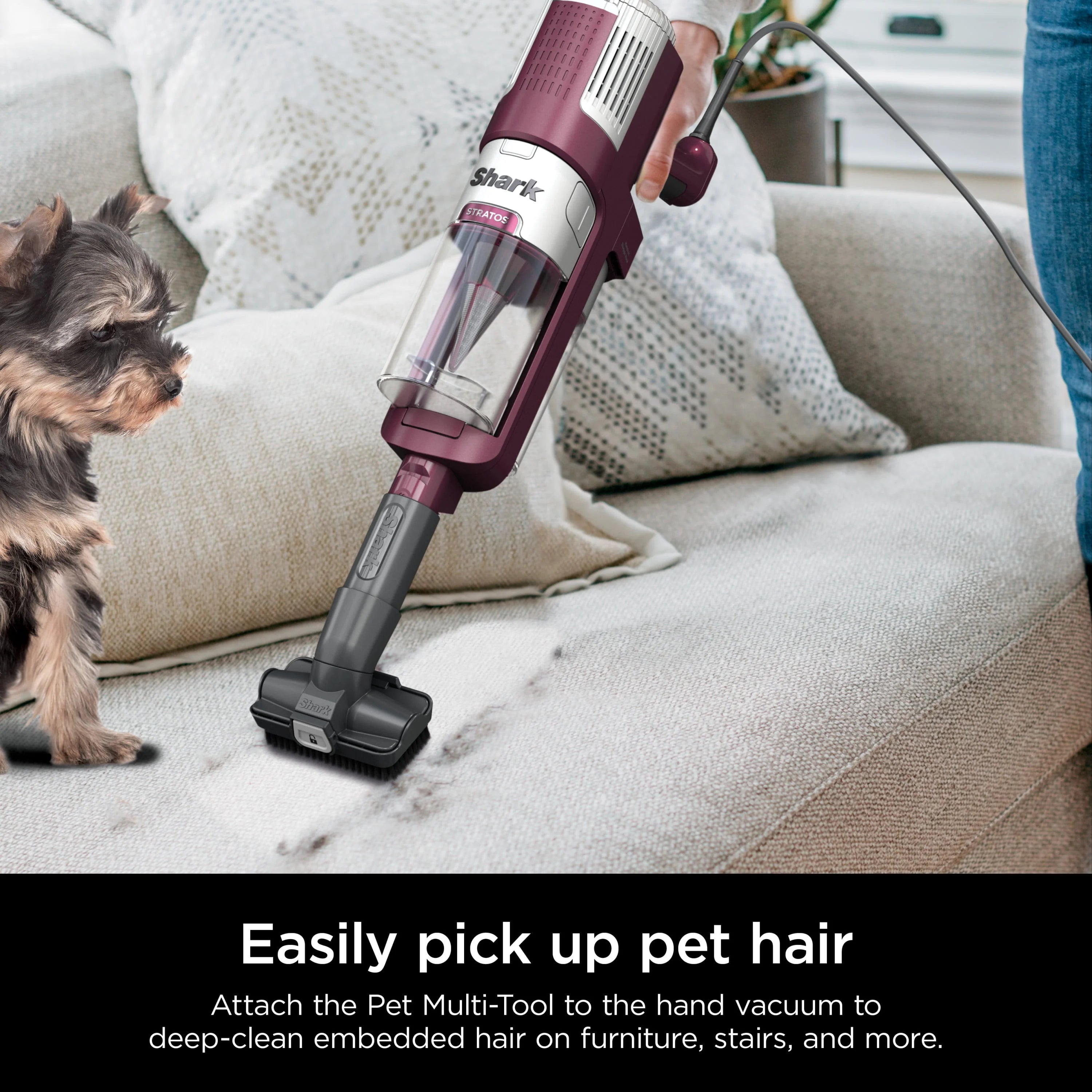 Shark Stratos UltraLight Corded Stick Vacuum with DuoClean PowerFins HairPro G8283