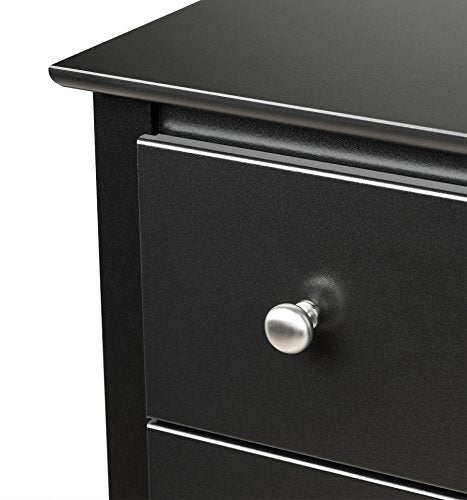 Prepac Sonoma Tall Nightstand with 3 Drawers, Black Q28004