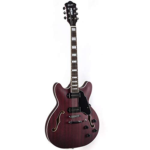 GROTE Semi-Hollow Electric Guitar P90 Grey P43324