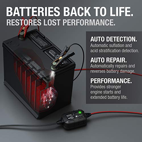 NOCO GENIUS2 2A 6V/12V Smart Battery Charger for Lead-Acid & Lithium Batteries M9847