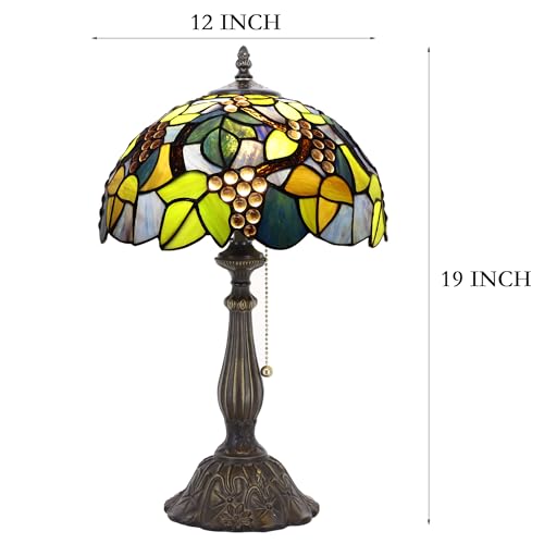 Tiffany Stained Glass Table Lamp Sea Blue Pear J2662