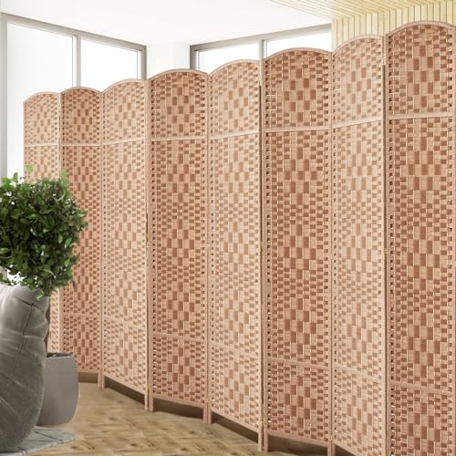Rose Home Fashion 6 ft Tall Room Divider 4 Panel Folding Privacy Screen, Dark Coffee C8634