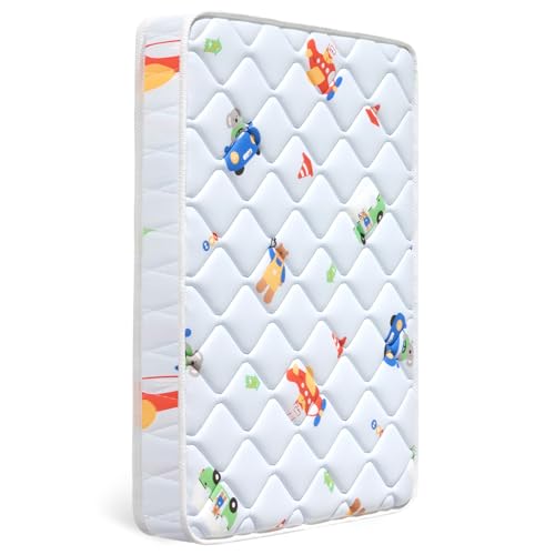 Premium Crib & Toddler Mattress,100% Knitted Fabric, Premium Fleece Surface-Hypoallergenic, 5" Thick Firm Soft Crib Mattress, Non-Toxic - Fits Standard Cribs & Toddler Beds