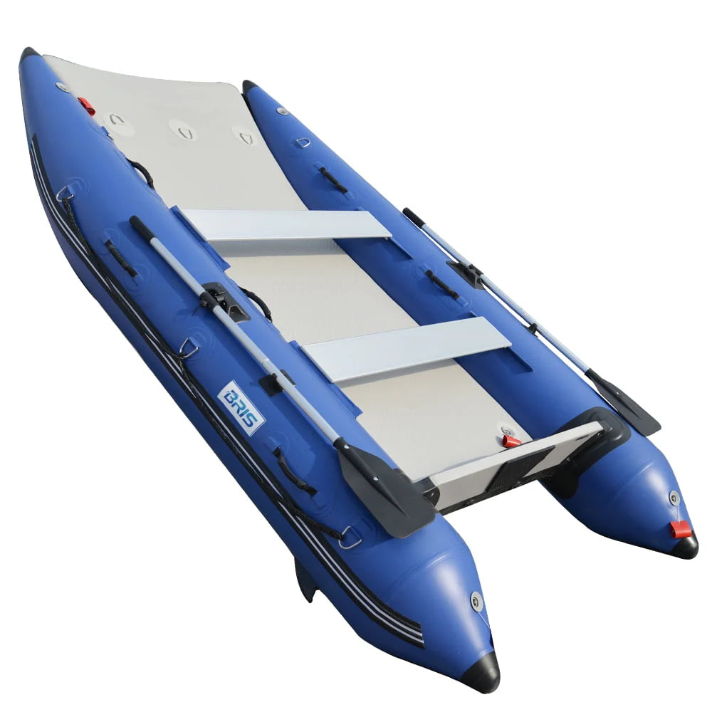 BRIS 11 ft Inflatable Catamaran Boat Dinghy Blue X13302