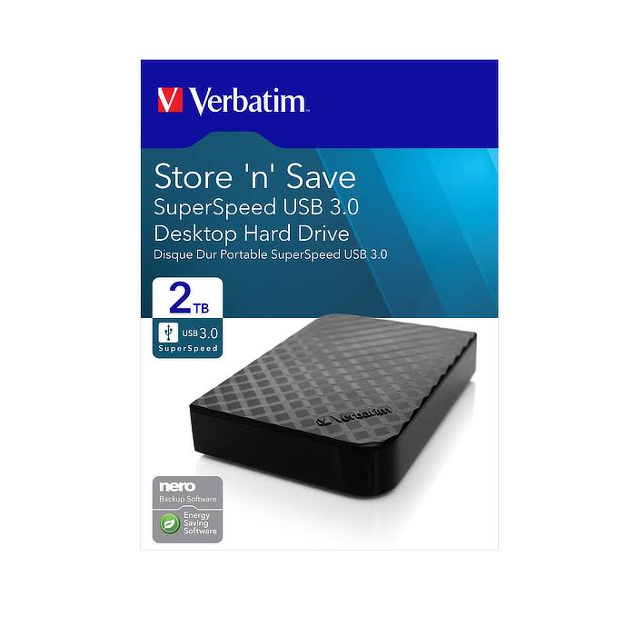 Verbatim Store &n& Save 2TB USB 3.0 S6072