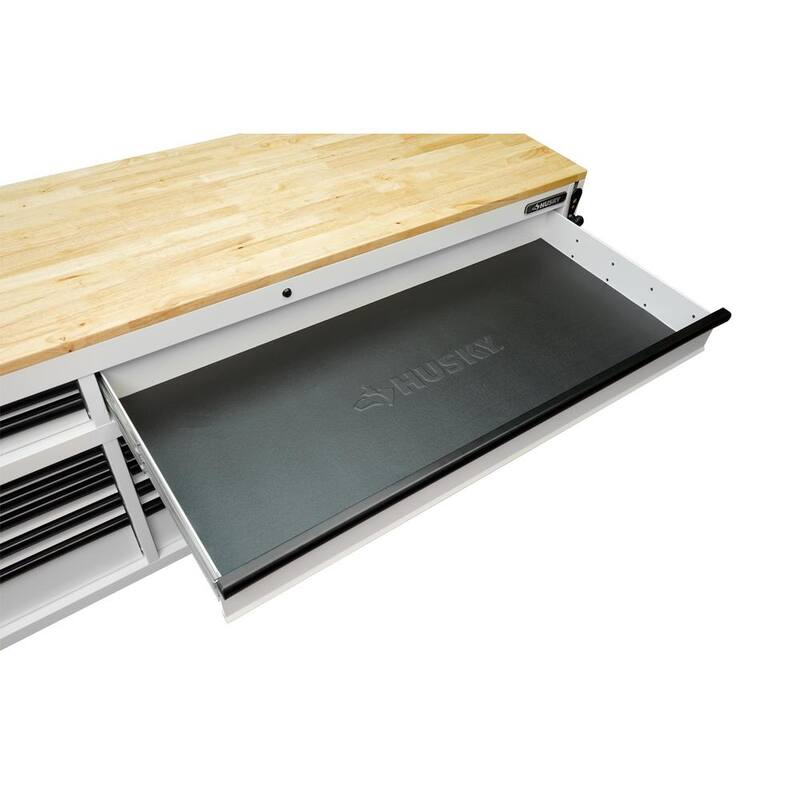 72 in. W Heavy Duty Mobile Workbench Cabinet with Adjustable Height Wood Top S94904