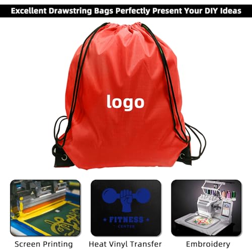 GoodtoU 40 Pack Drawstring Backpacks Waterproof Nylon Cinch Bags for School Gym N792
