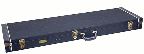 Crossrock Relief Series 335 Guitar Case for ES-335 & Semi-Hollow Electric Guitars, Carved Smoke Blue Finish S516