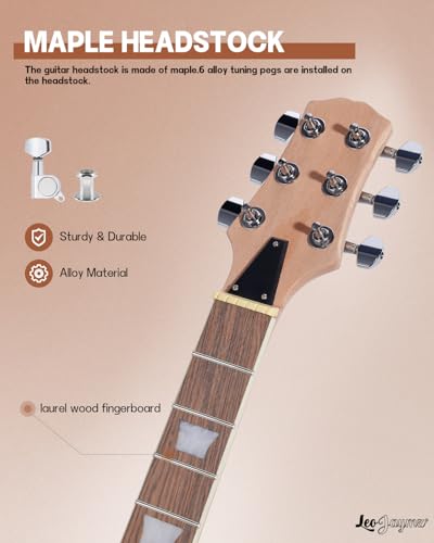 Leo Jaymz DIY Single Cut Electric Guitar Kit Mahogany Rosewood B148