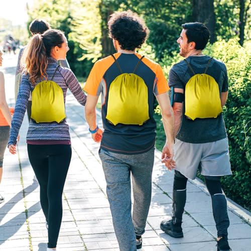 GoodtoU 40 Pack Drawstring Backpacks Waterproof Nylon Cinch Bags for School Gym N792