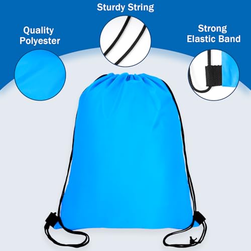 Lzerking Drawstring Backpack Bulk 50 Pcs 10 Colors Nylon N23917