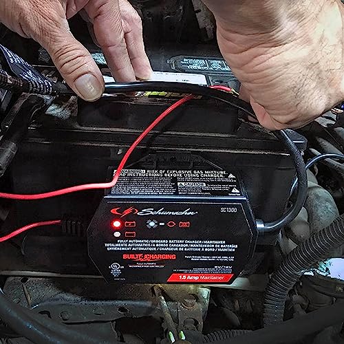 Schumacher Electric 3-in-1 Battery Charger and Maintainer, 1.5 Amps, 6V/12V K7756