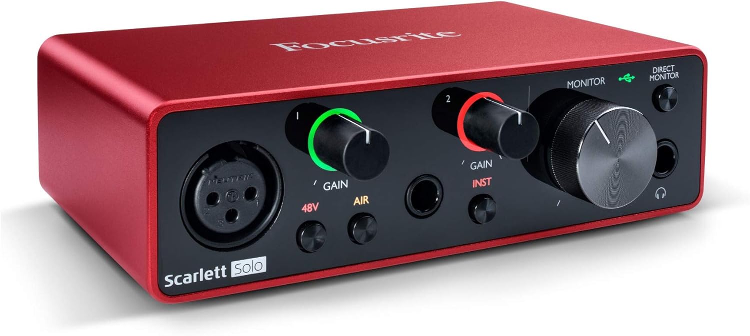 Focusrite Scarlett Solo Studio 3rd Gen USB Audio Interface Recording Bundle S28540