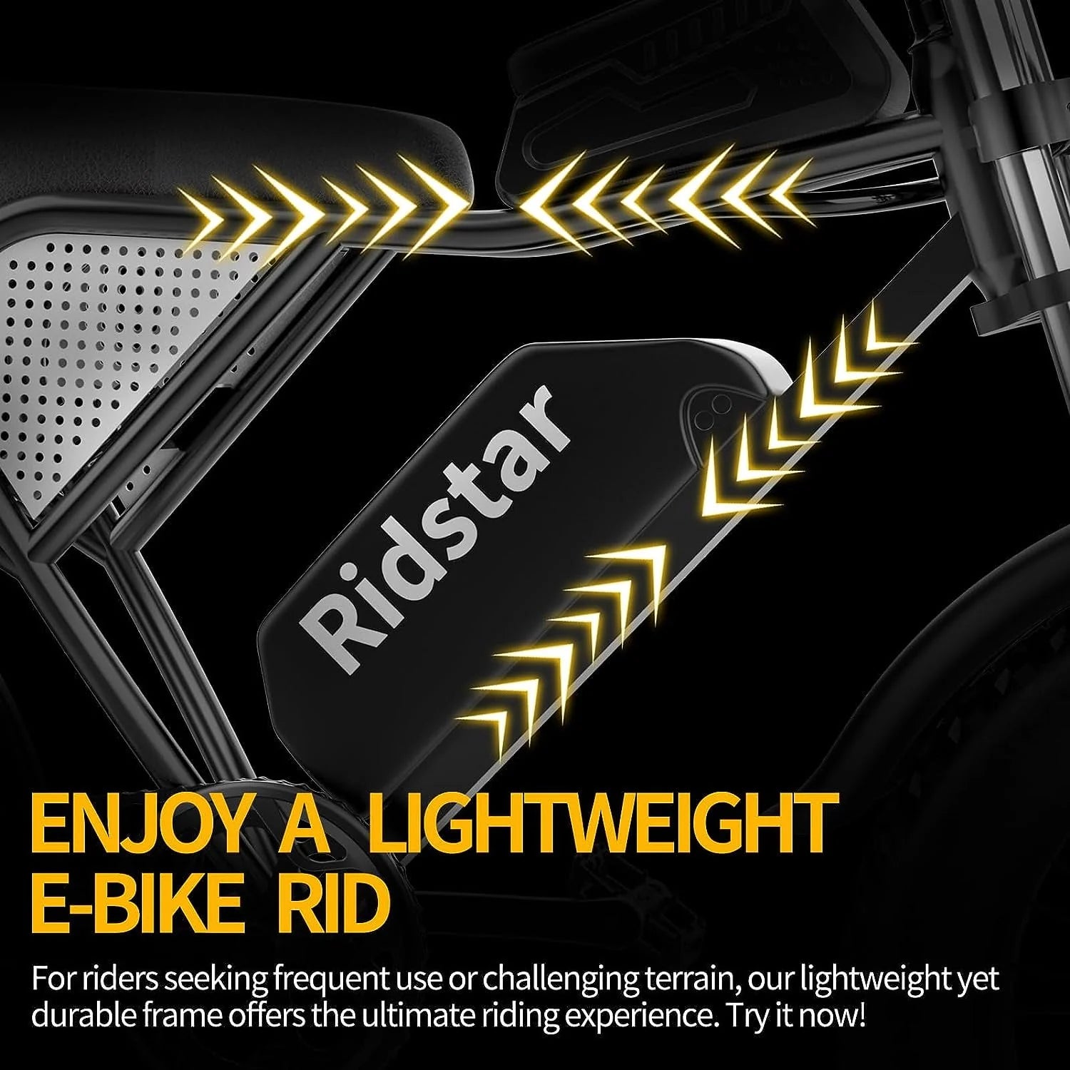 Ridstar Electric Bike for Adults, 20" Fat Tire, 1000W, Removable 48V/20Ah Battery L39664