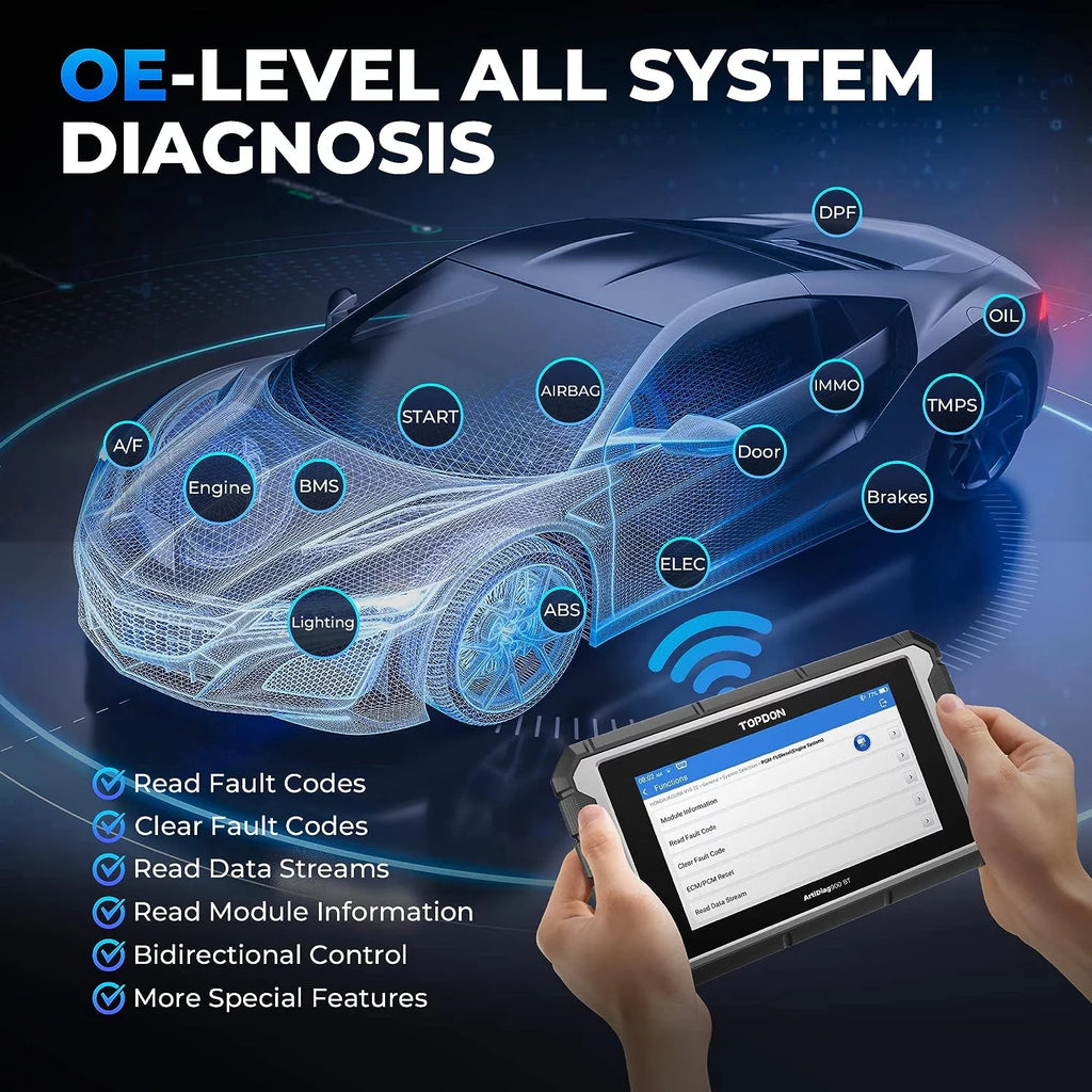 TOPDON AD900BT OBD2 Scanner Bidirectional Car Diagnostic Tool with ECU Coding D745