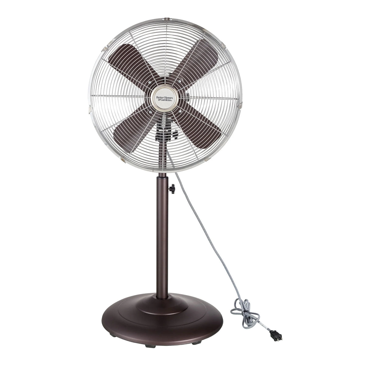 Better Homes & Gardens 16 inch Adjustable Oscillating Metal Stand Fan, Red O2097