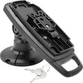 ENS Tailwind Ingenico Lane/3000/7000/8000 3" Latch and Key Lock Compact Pole Mount Terminal Stand, Adhesive Installation, Black