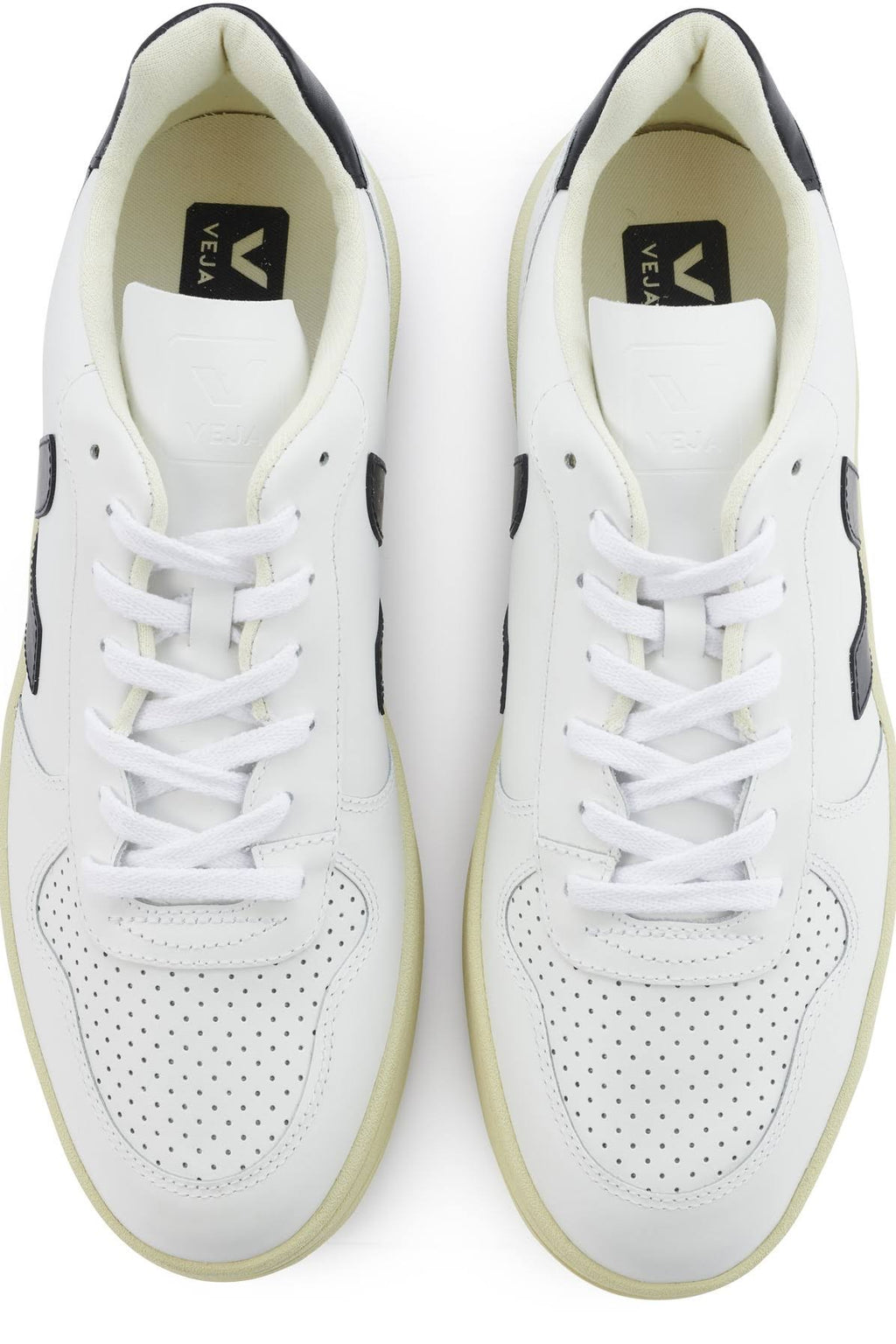 Veja V-10 Leather Sneakers White Black E78341