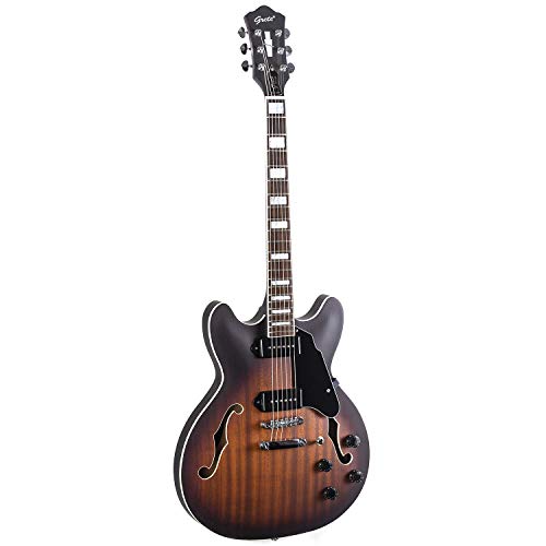 GROTE Semi-Hollow Electric Guitar P90 Grey P43324