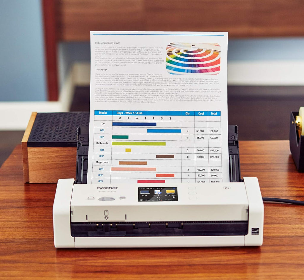 Brother Wireless Document Scanner ADS-1700W, White Q57655