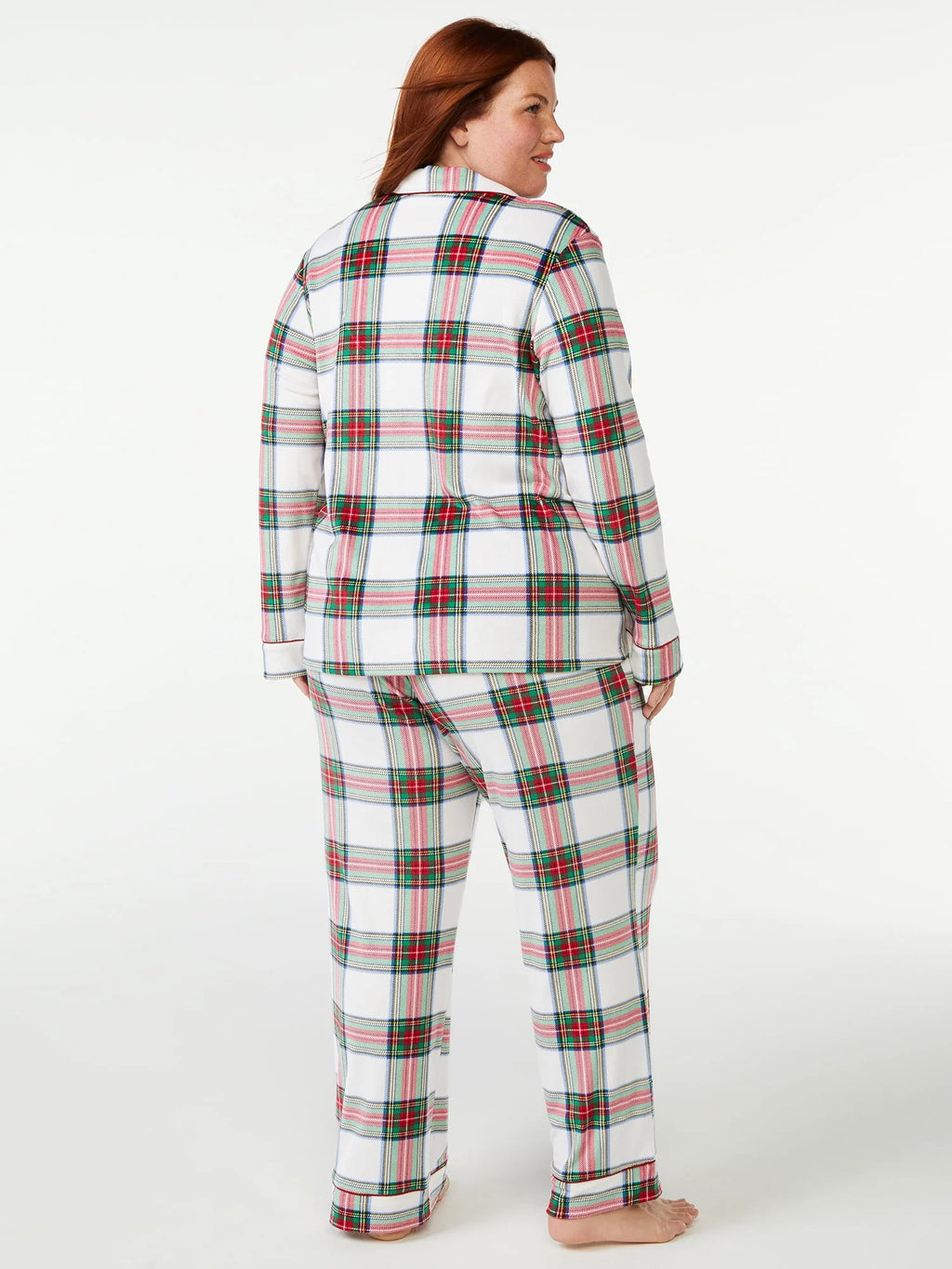 Joyspun Women's Velour Knit Pajama Set, 2-Piece C639006