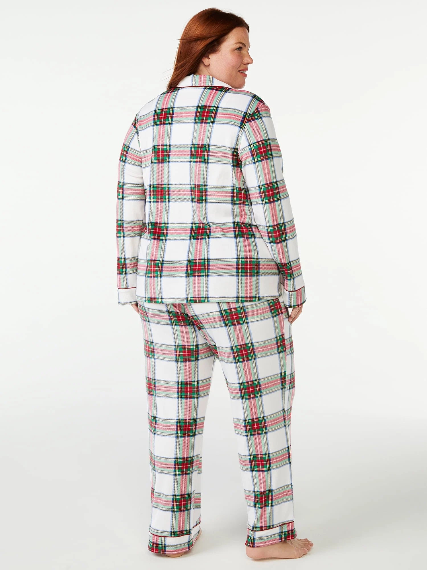 Joyspun Women's Velour Knit Pajama Set, 2-Piece C639006