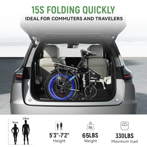 Folding Electric Bike 1000W 48V 20AH Removable Battery 20" Fat Tire for Adults C847123