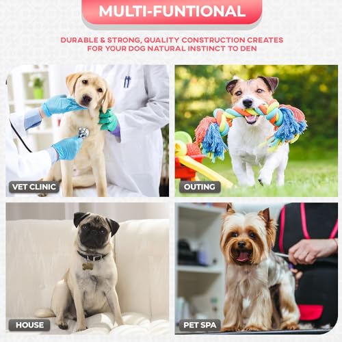 FDW Dog Crate for Large Dogs 48 Inch Folding Metal Wire Cage Double Door N1299