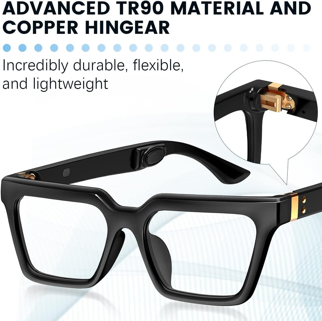 Bone Conduction Glasses Headphones with Anti Blue Light and Photochromic Lenses D669113