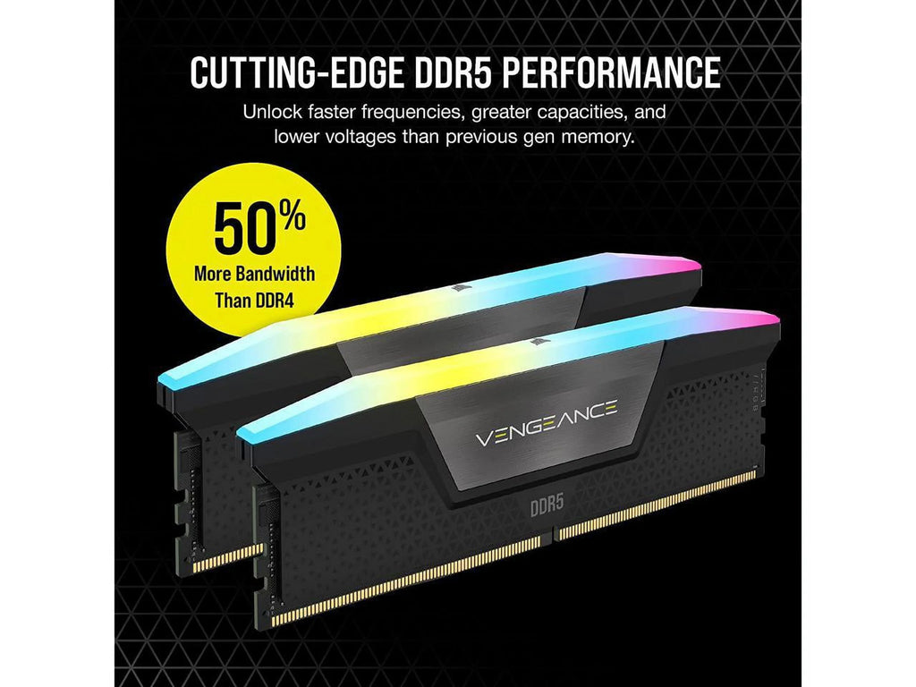 CORSAIR Vengeance RGB 32GB DDR5 5200 Desktop Memory F62145