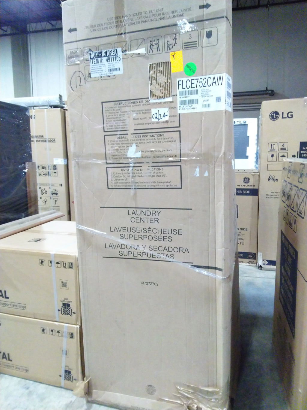 FRIGIDAIRE 27 in. White Electric Laundry Center Washer and Dryer J26050