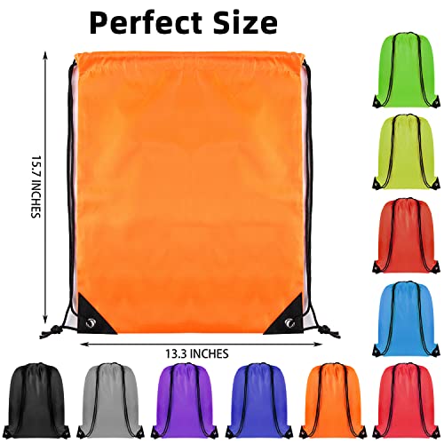 GoodtoU 40 Pack Drawstring Backpacks Waterproof Nylon Cinch Bags for School Gym N792