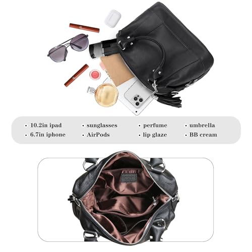HESHE Women's Genuine Leather Crossbody Handbag F1819