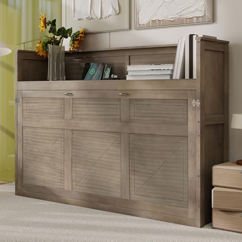Ball & Cast Queen Murphy Bed Wall Chest with USB and Storage X29201