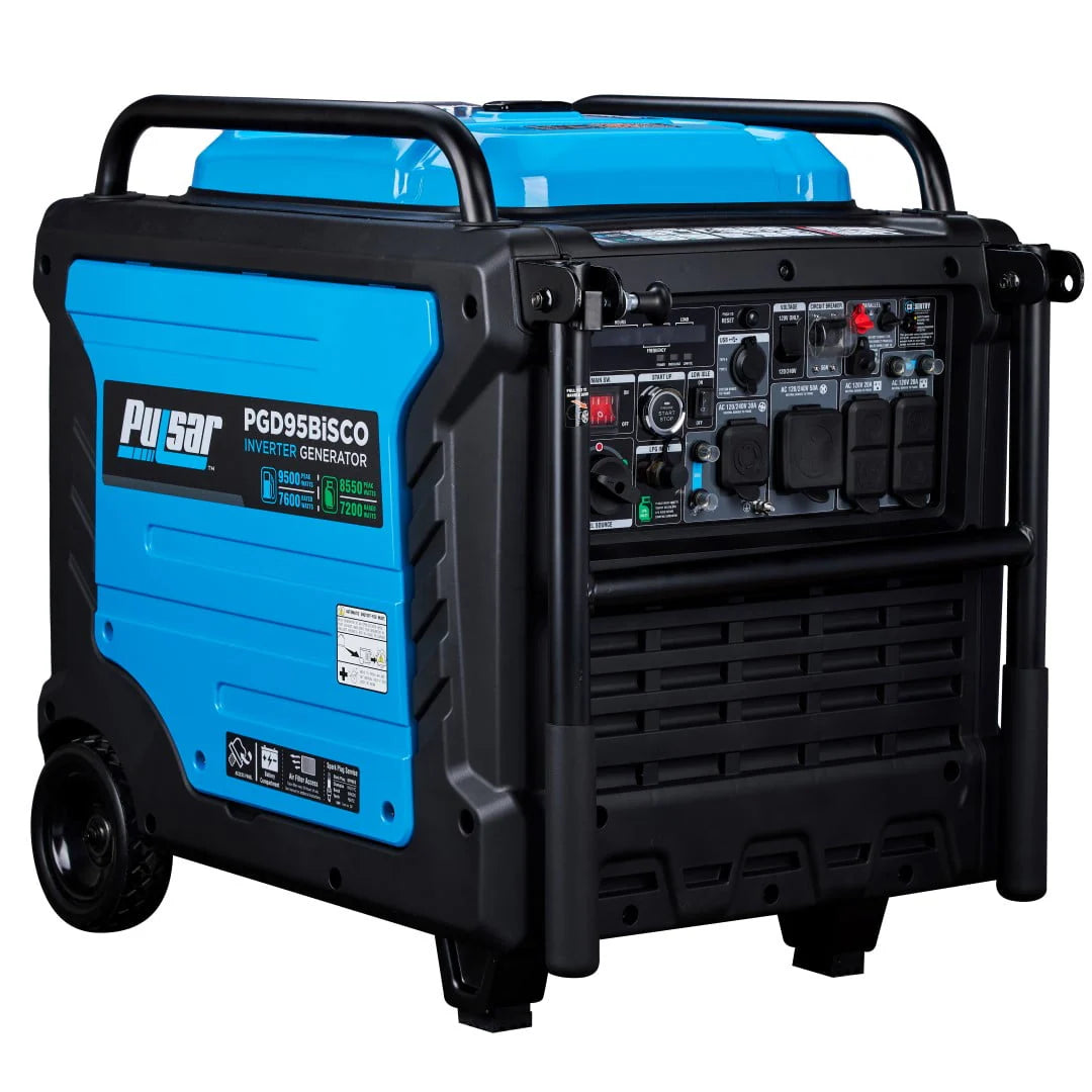 Pulsar 9,500 Watt Dual Fuel Inverter Generator with Remote Start L6111