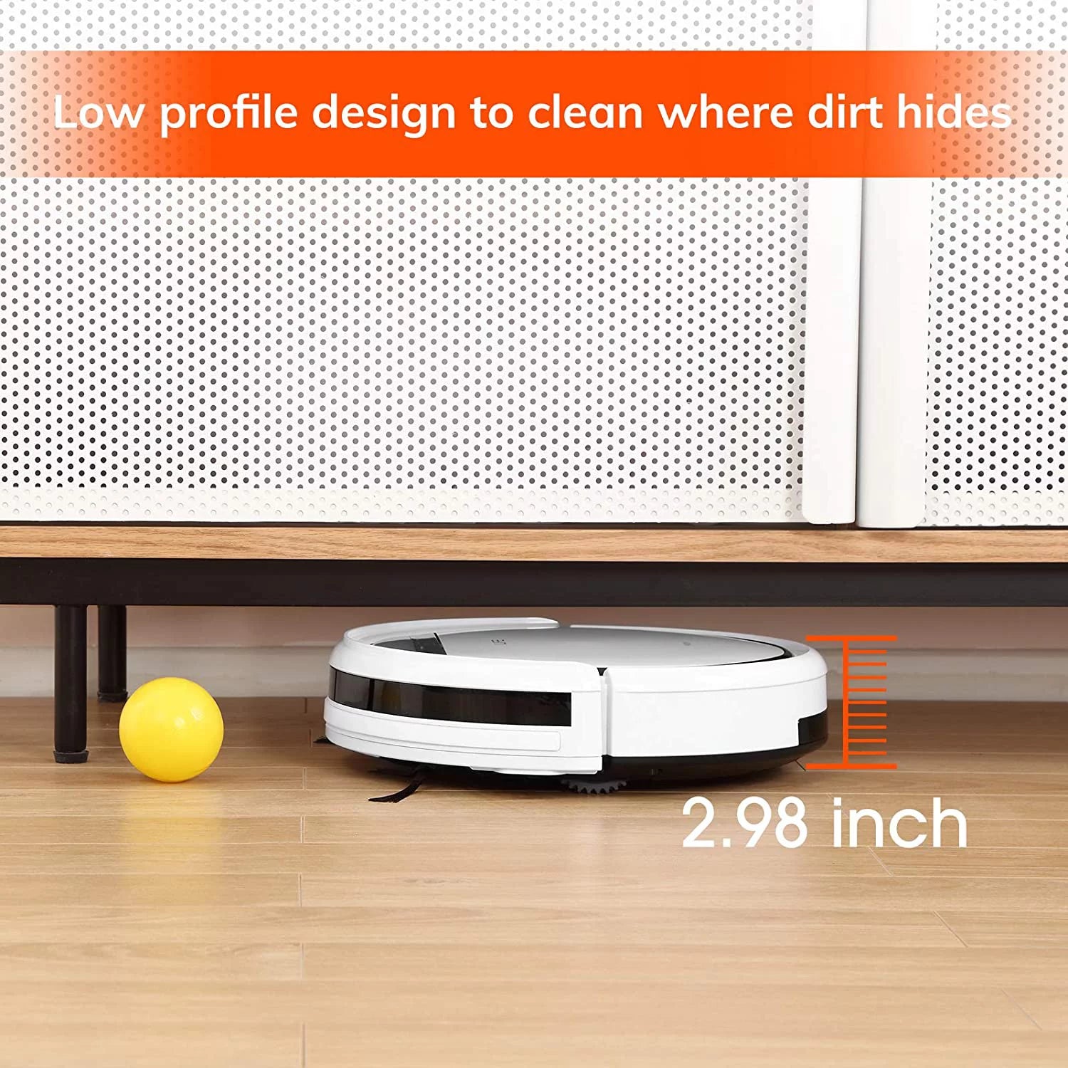 FJU V3s Pro Robot Vacuum Cleaner, Tangle-free Suction, Pearl White O87720